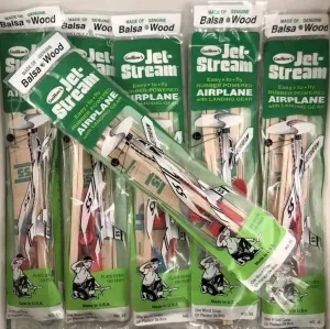 Twelve (12) Guillow's #55 Jetstream Flying Balsa Wood Toy Airplanes