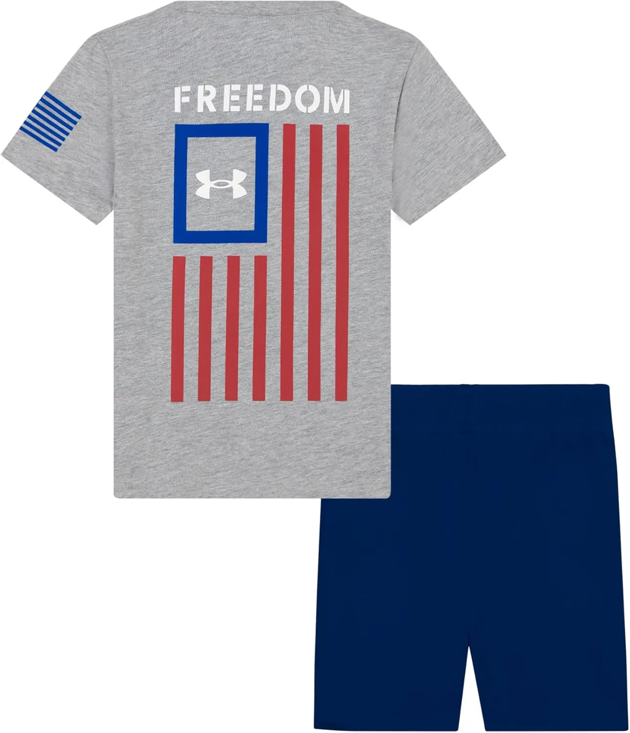 Under Armour boys Short Sleeve Tee and Short Set, Lightweight and Breathable