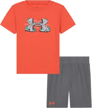 Under Armour Boys Sleeve Tee and Short Set, Lightweight and Breathable