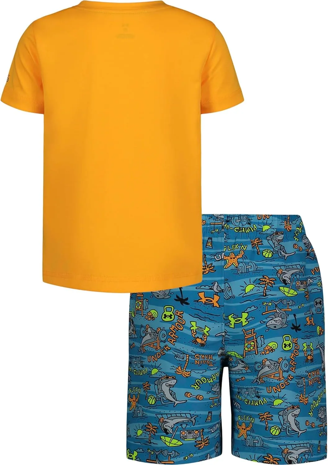 Under Armour Boys' Swim Volley Set, Sleeve Shirt & Matching Shorts, Lightweight & Breathable