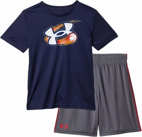 Under Armour Boys Short Sleeve Tee and Short Set, Lightweight and Breathable