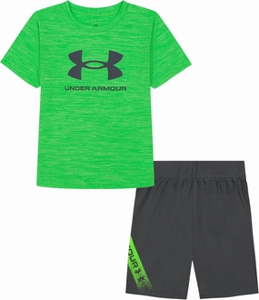 Under Armour boys Short Sleeve Tee and Short Set, Lightweight and Breathable