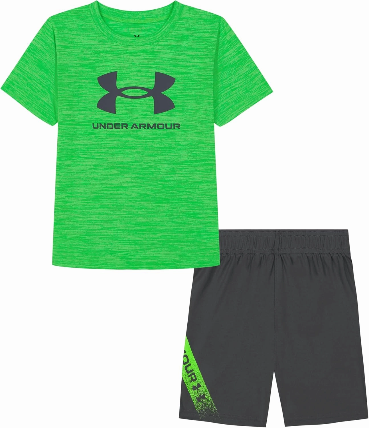 Under Armour boys Short Sleeve Tee and Short Set, Lightweight and Breathable