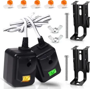 Upgraded 820CB Compatible with Liftmaster Chamberlain Sears Craftsman Garage Door Sensor & Brackets Replaces 41A5034/ G801CB-P/801CB/041-0136 for Craftsman Garage Door Sensors Openers Full Set