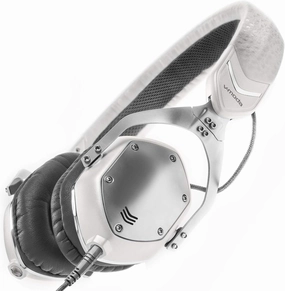 V-MODA XS On-Ear Folding Design Noise-Isolating Metal Headphone (White Silver)