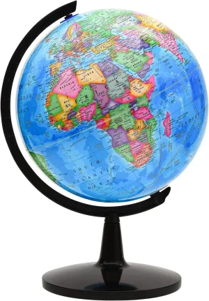 VAP World Globe for Kids Learning, 12 inch Interactive Globe for Children with Stand, Self-Assembled Spinning World Globes for Adults, Decorative Kids Room, Students Desk, Classroom, Adults Office