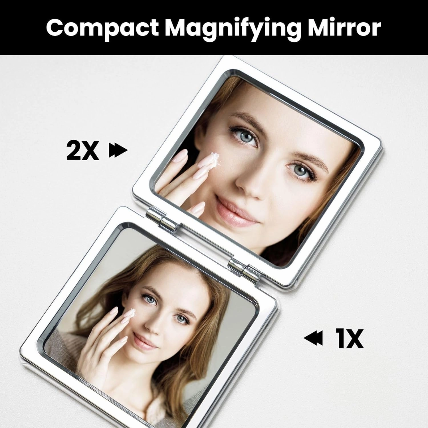 Vatican Flag Makeup Mirror Portable Folding Mini Mirror Double Sided Travel Makeup Mirror Square Handheld Pocket Mirror