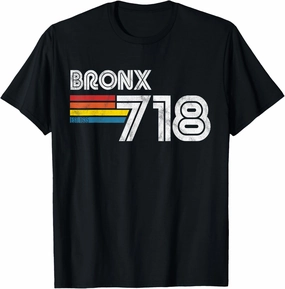 Vintage Bronx T-Shirt | Proud 718 New York City State Gift T-Shirt