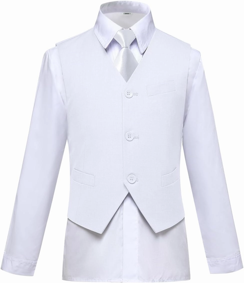 Visaccy Boys Suits Slim Fit Dress Clothes Ring Bearer Outfit