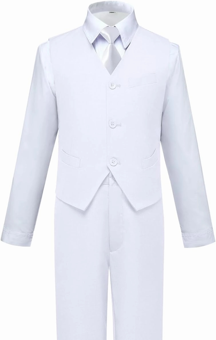 Visaccy Boys Suits Slim Fit Dress Clothes Ring Bearer Outfit