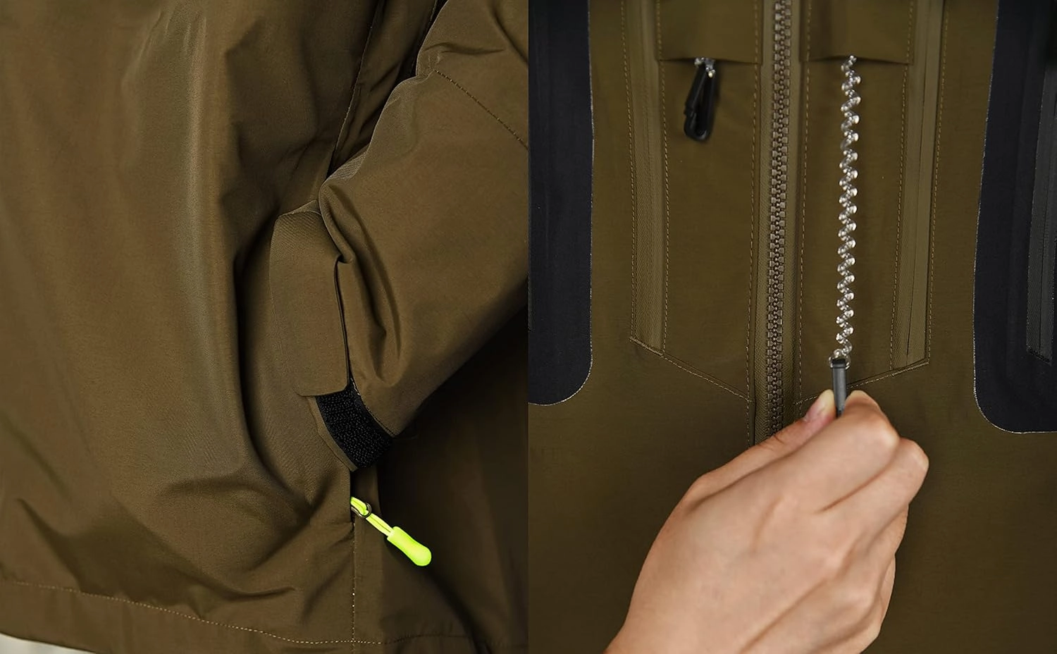 Wading Jacket-PRO Waterproof Waders Breathable 3-Layer Hard Shell for Fishing
