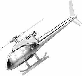 Wakauto 1pc Solar Powered Helicopter Car Decoration Alloy Ornament for Dashboard Rotating Office Home Decor Relief Toy Silver