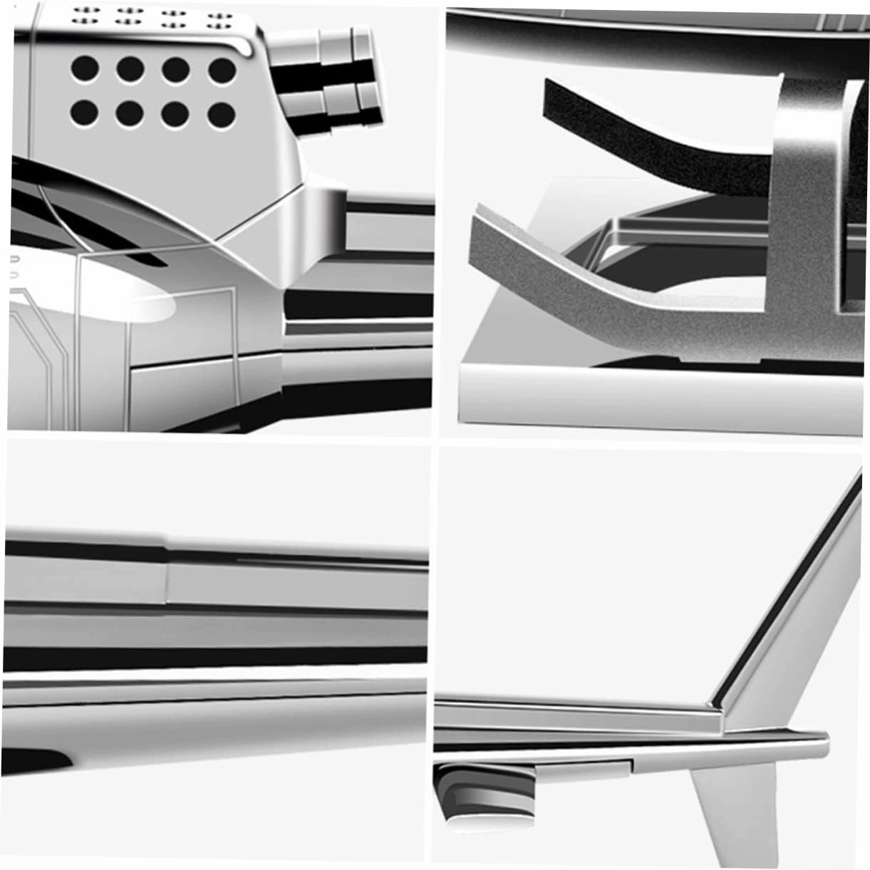 Wakauto 1pc Solar Powered Helicopter Car Decoration Alloy Ornament for Dashboard Rotating Office Home Decor Relief Toy Silver