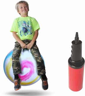 WALIKI TOYS Hopper Ball For Kids Ages 7-9 (Hippity Hop Ball, Hopping Ball, Bouncy Ball With Handles, Sit & Bounce, Kangaroo Bouncer, Jumping Ball, 20 Inches, Rainbow Tie Dye, Pump Included)
