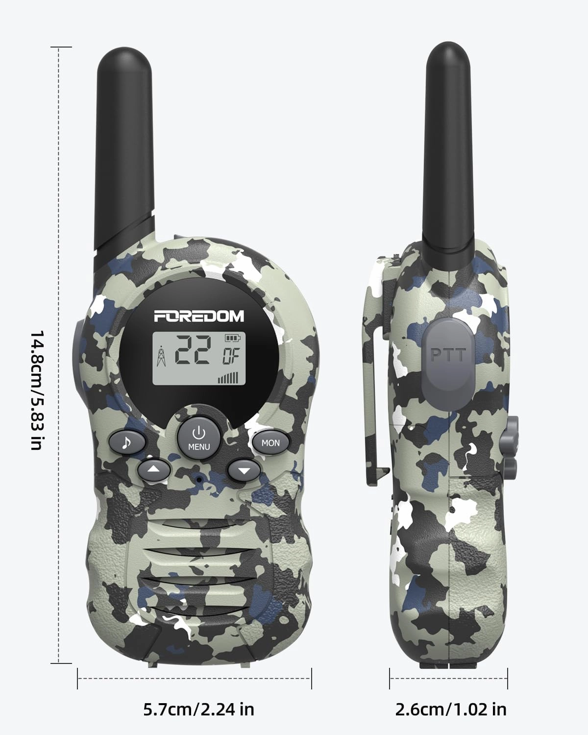 Walkie Talkies for Kids Walkie Talkies Long Range for Boy & Girl Age 3 to 12 Year Old Birthday Cool Army Toys - 2 Pack