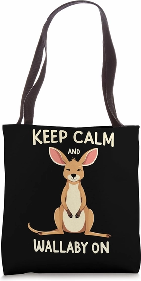 Wallaby Australian Wildlife Marsupial Nature Explorer Design Tote Bag