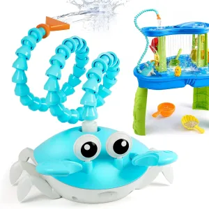 Water Table Pump, 2.4L/Min Large Water Flow, 5400mAh Battery Powered, Kids Outdoor Fun Summer Game Toys with Water Spray Duck