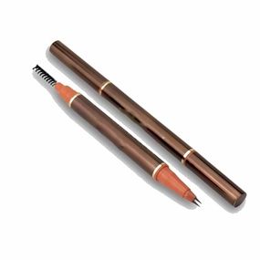 Waterproof Eyebrow Pencil–Smudge-Proof,Long-Lasting Brow Pen for Natural,Hair-Like Strokes – Dual-End with Brush for Precision&Blending–Travel-Friendly Brow Makeup Tool