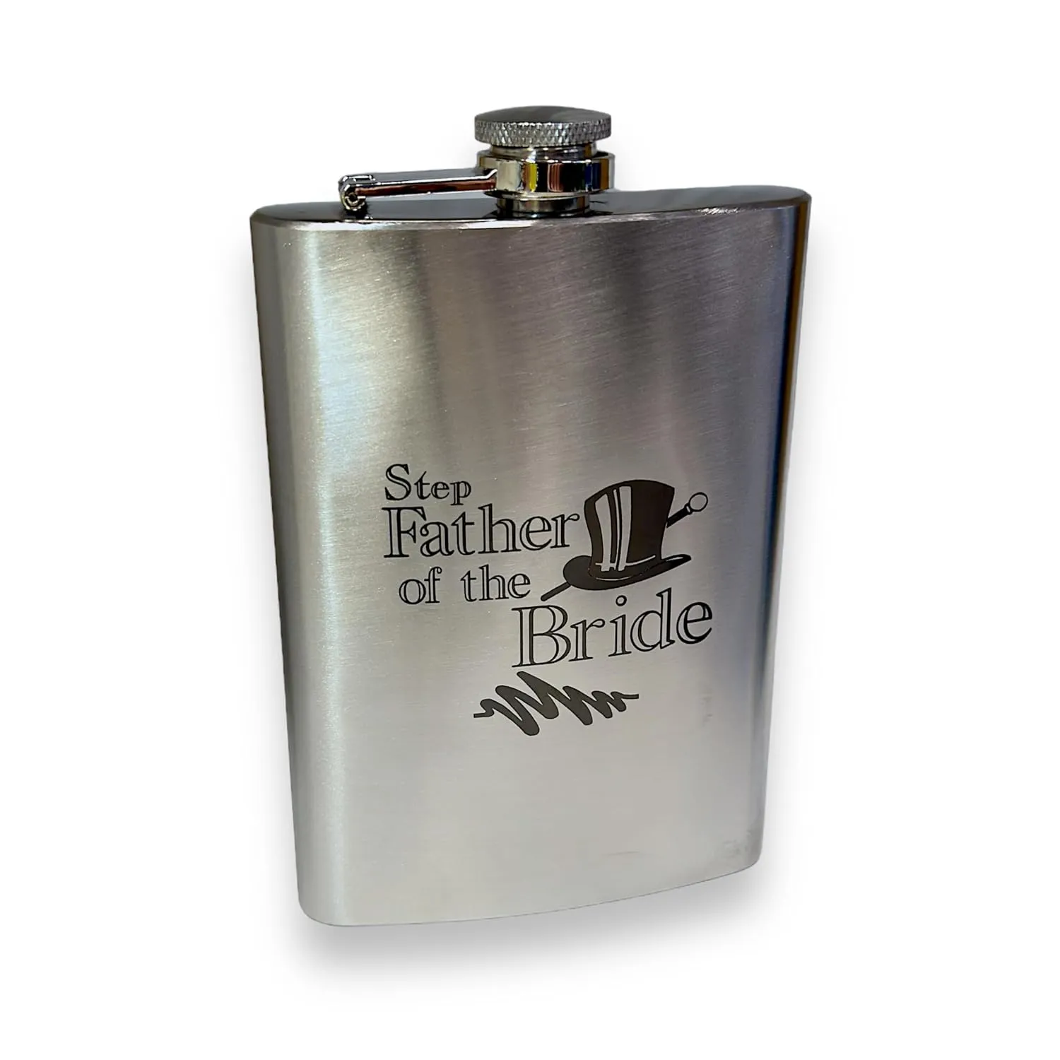 Wedding Party Gifts (Flasks and Lighters (8oz Stainless Steel Flask, Stepfather of the Bride)