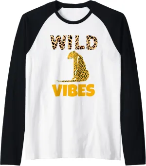 Wild Vibes Tiger Cat Lion Jaguar Jungle,Animal Print Wild Raglan Baseball Tee