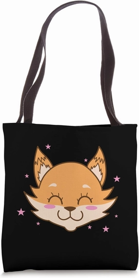 Wild red cute Fox Tote Bag