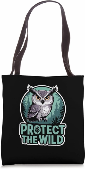 Wildlife Conservation Owl For Nature Lover Environmentalists Tote Bag