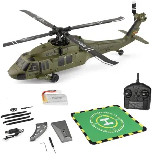 WL K170 Black Hawk RC Helicopter for Adults, UH-60L 170 Size 2.4G 4CH Remote Control Helicopter Model, Indoor Aircraft Flying Toy for Beginner Adults (RTF Version)