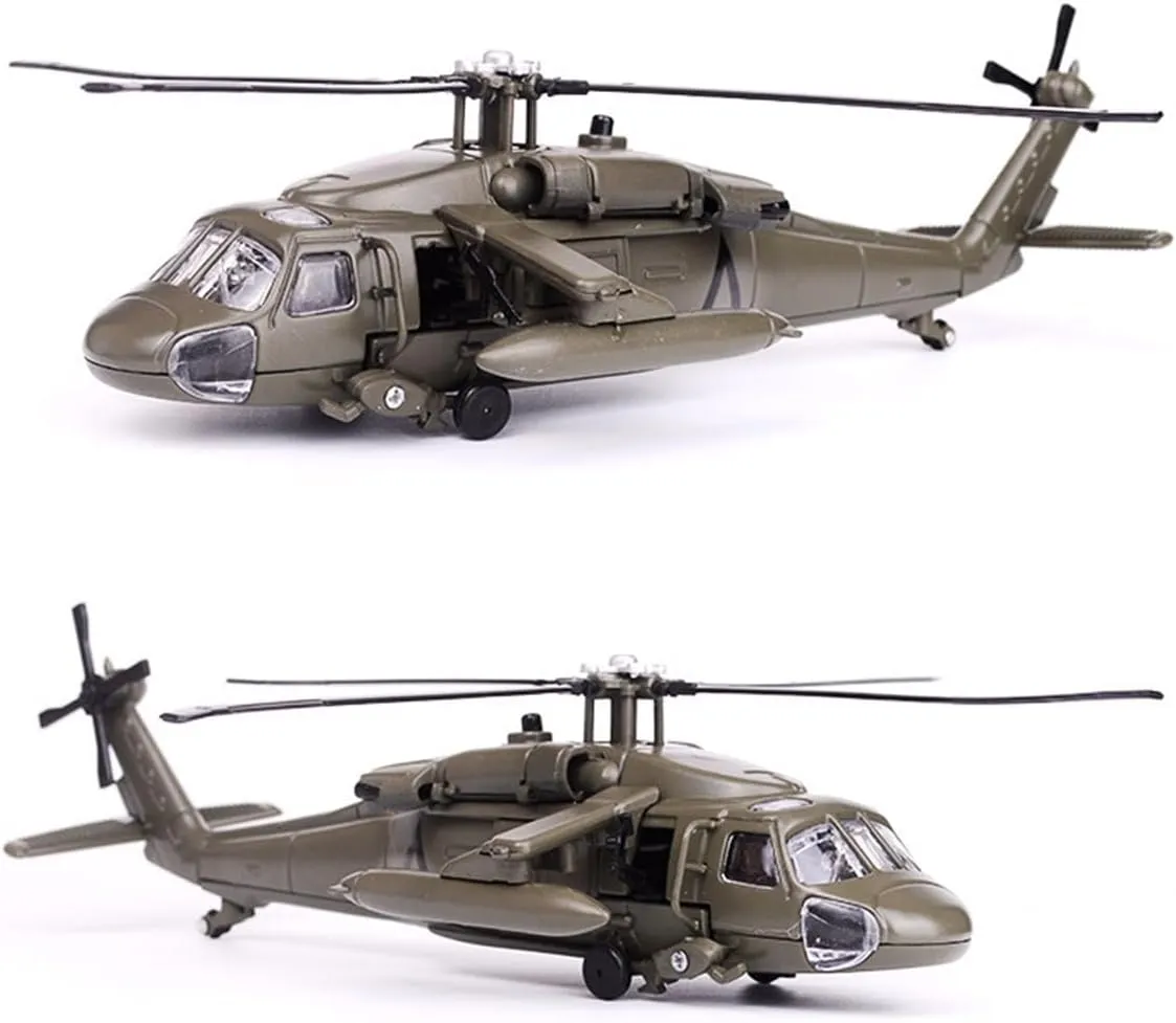 WL K170 UH-60L RC Helicopter for Adults, 170 Size 2.4G 4CH Flybarless 6-Axis Gyro Remote Control Helicopter with 1/64 Heli Static Display Model Toy Gift -RTF, 1 Battery