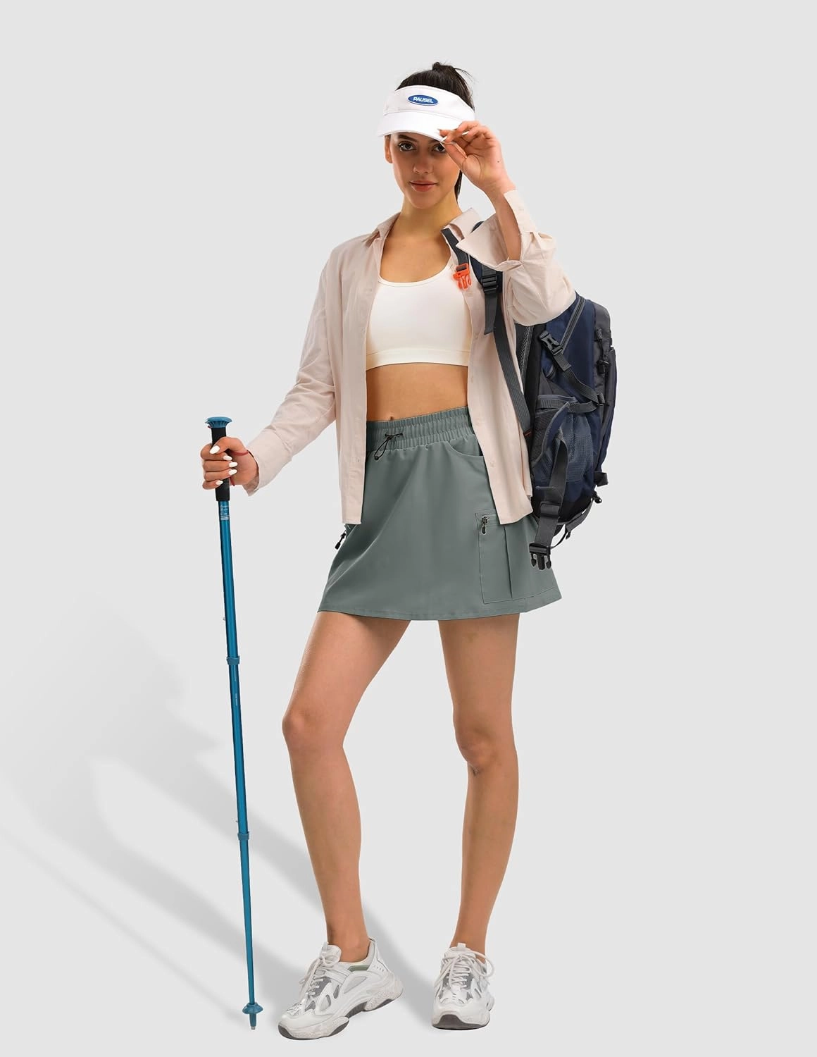 Women's Hiking Cargo Skort Golf Skirt with 5 Pockets Tennis Dressy Casual 16" Skorts for Summer Travel Outdoor 2025