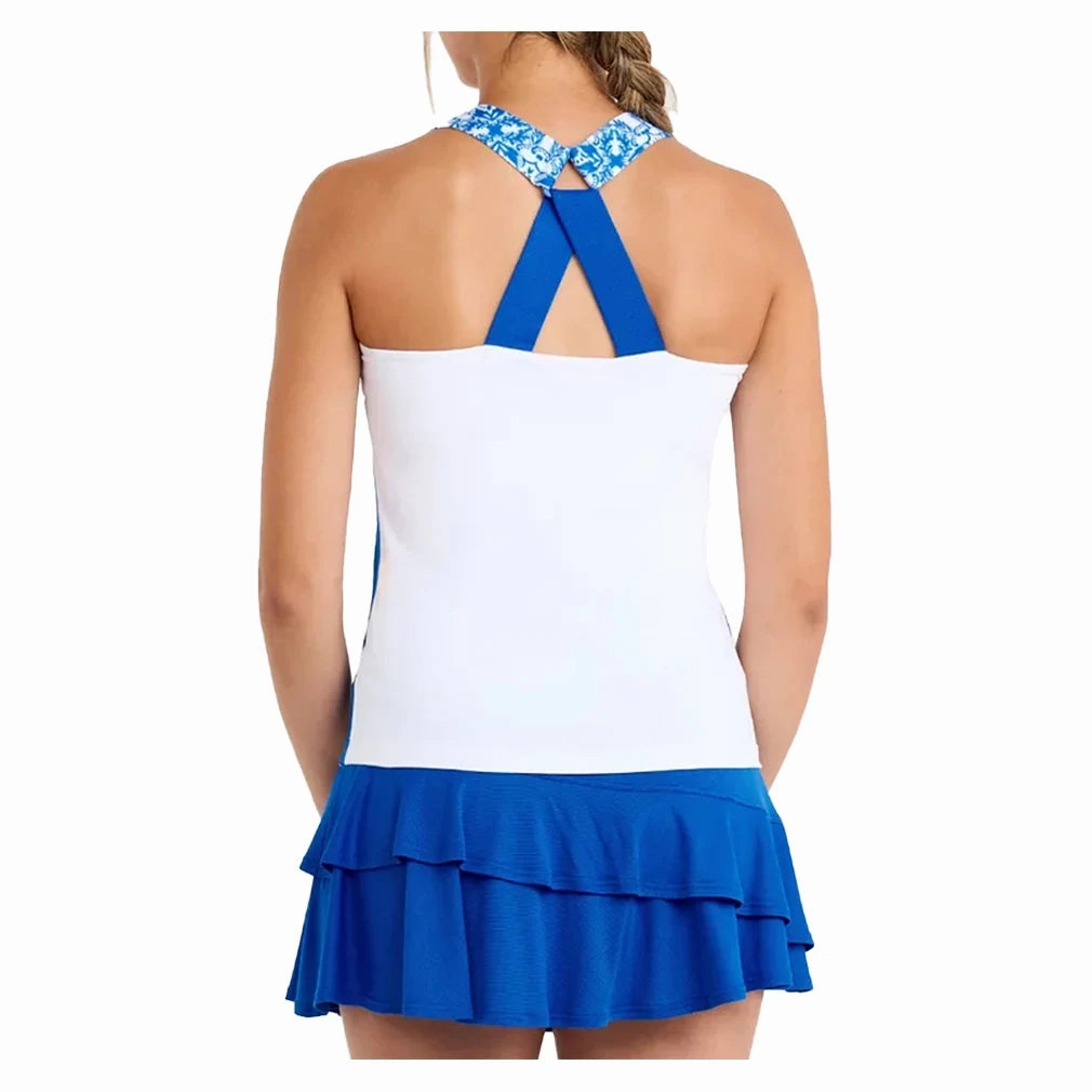 Women`s Tennis Tank White and Sandra Tiles