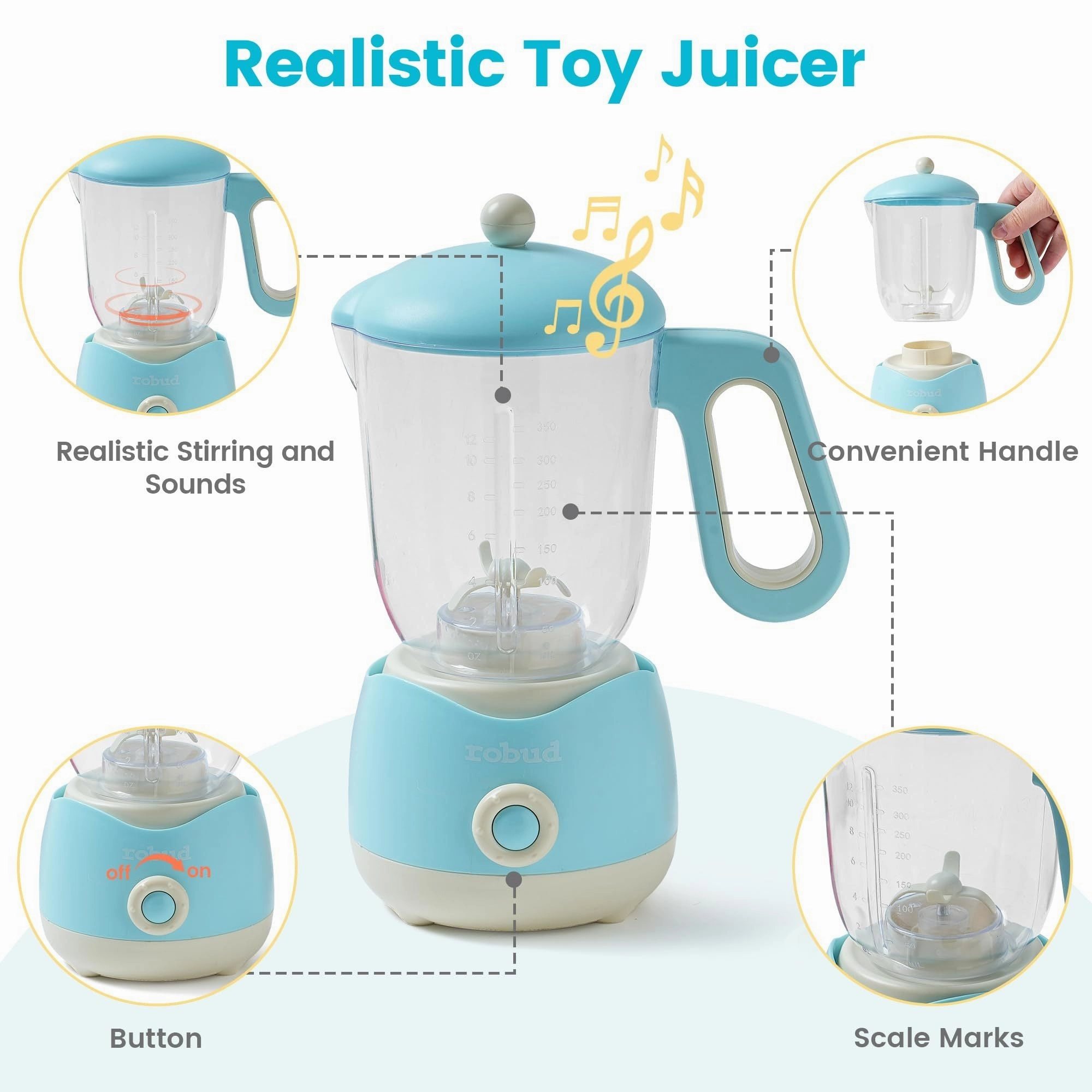 Wooden Pretend Play Juicing Machine Toy Gift Toddlers