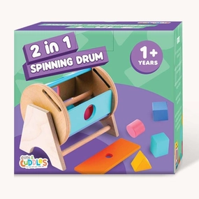Wooden Spinning Wheel with Shape Sorter (2-4 Years)