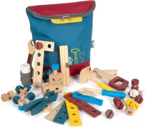 Workshop Backpack, Children, 8 Wooden Tools, from 3 Years 12603, Colourful Colour