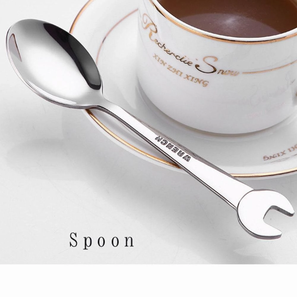 Wrench Shape Fork Spoon Cutlery Set - Unique Creative Silverware