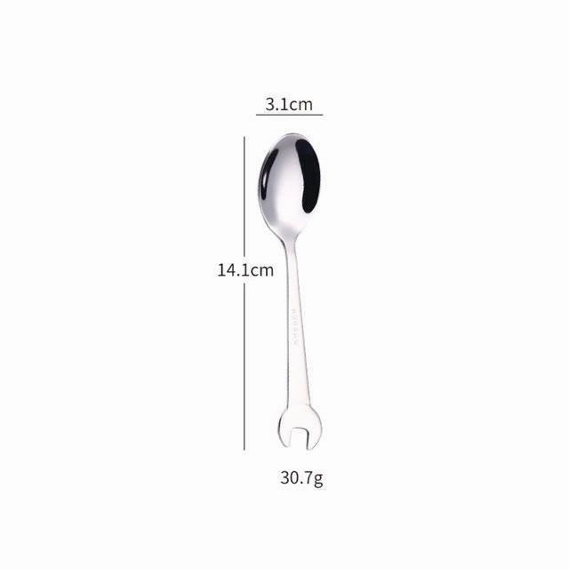 Wrench Shape Fork Spoon Cutlery Set - Unique Creative Silverware