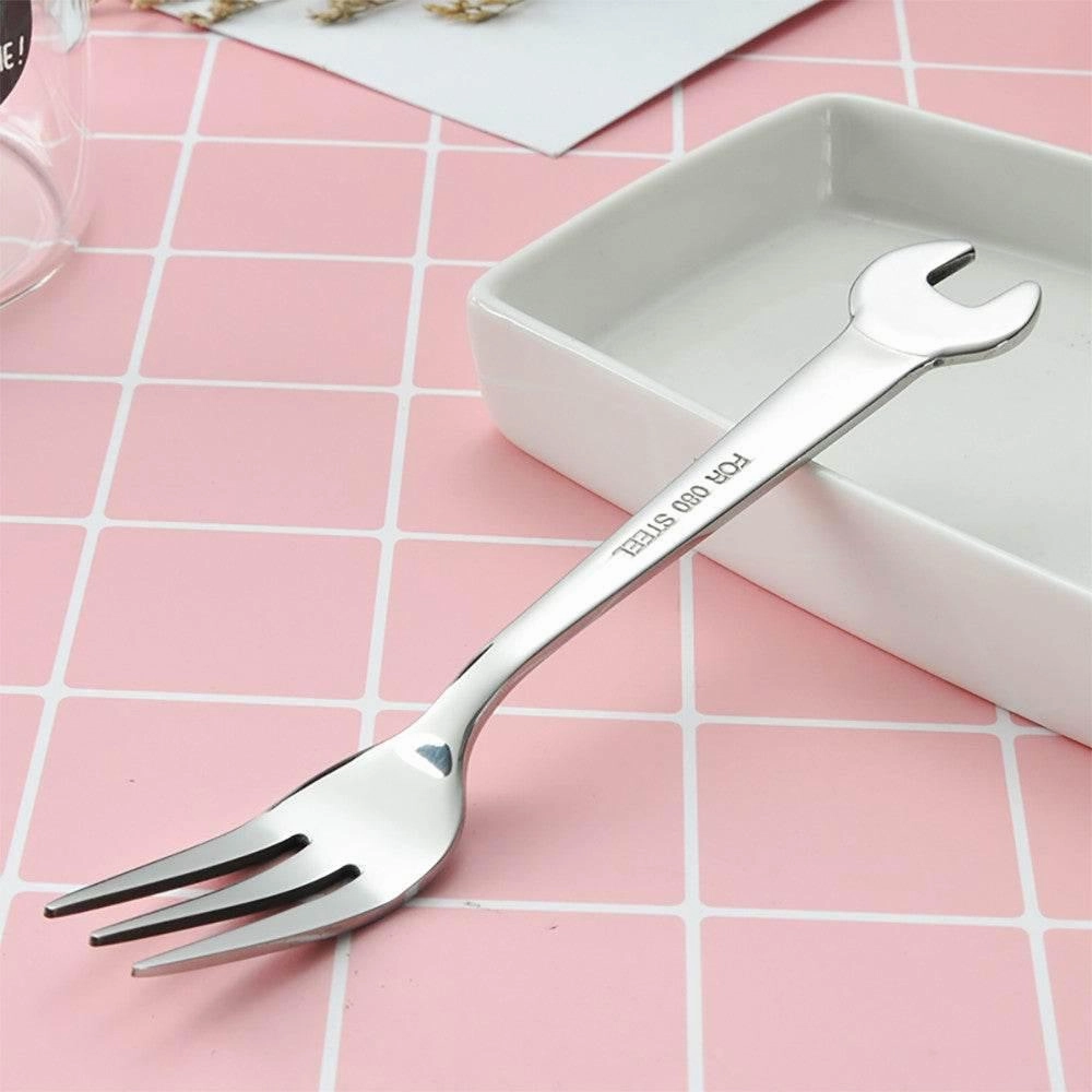 Wrench Shape Fork Spoon Cutlery Set - Unique Creative Silverware