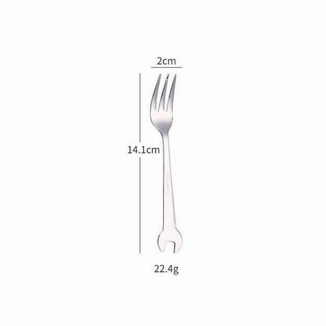 Wrench Shape Fork Spoon Cutlery Set - Unique Creative Silverware