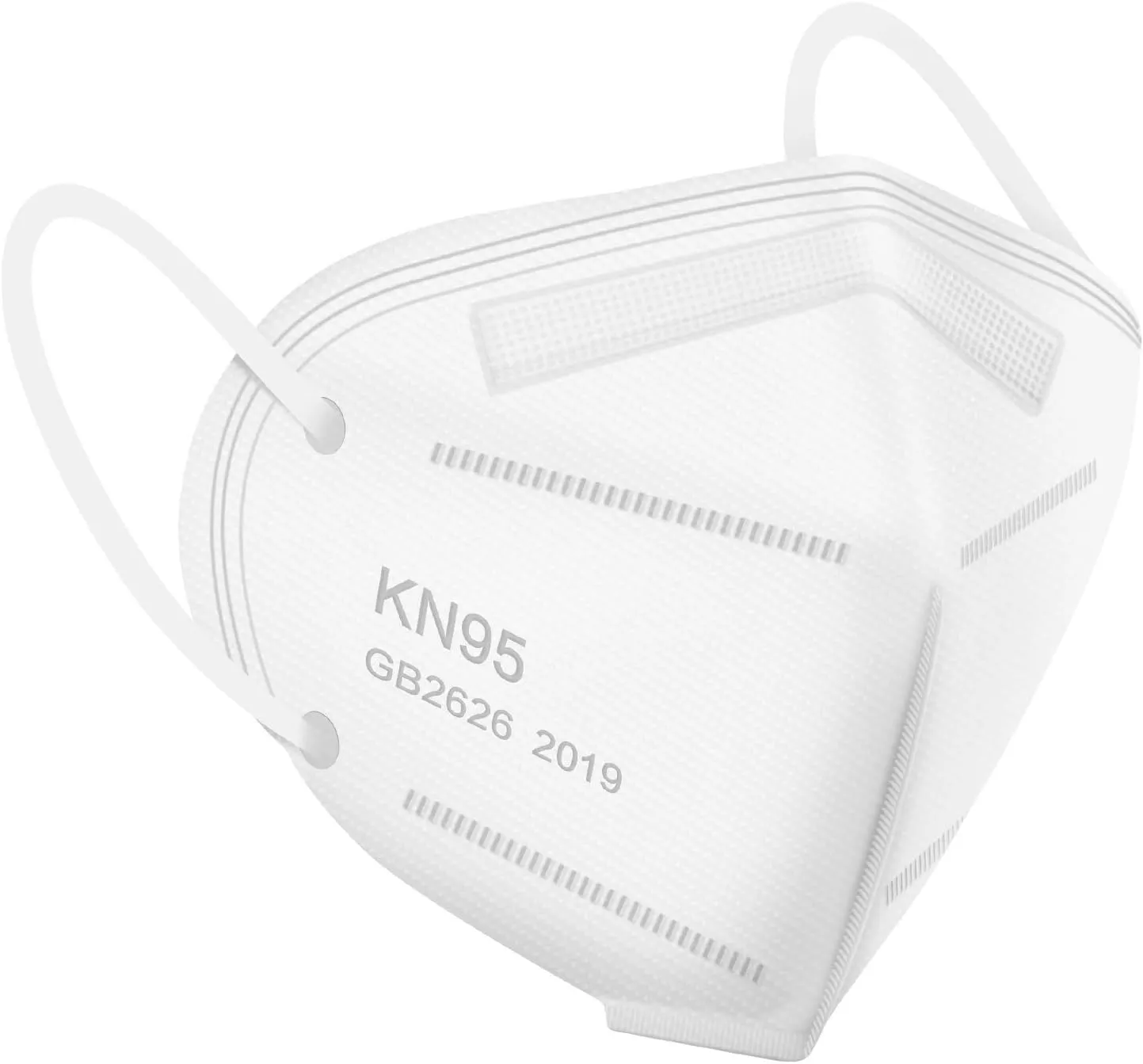 WWDOLL KN95 Face Mask - 100 Pack White KN95 Mask 5-Layer Breathable Mask, KN95 White Masks Protection for Adult, Indoor, Outdoor Use