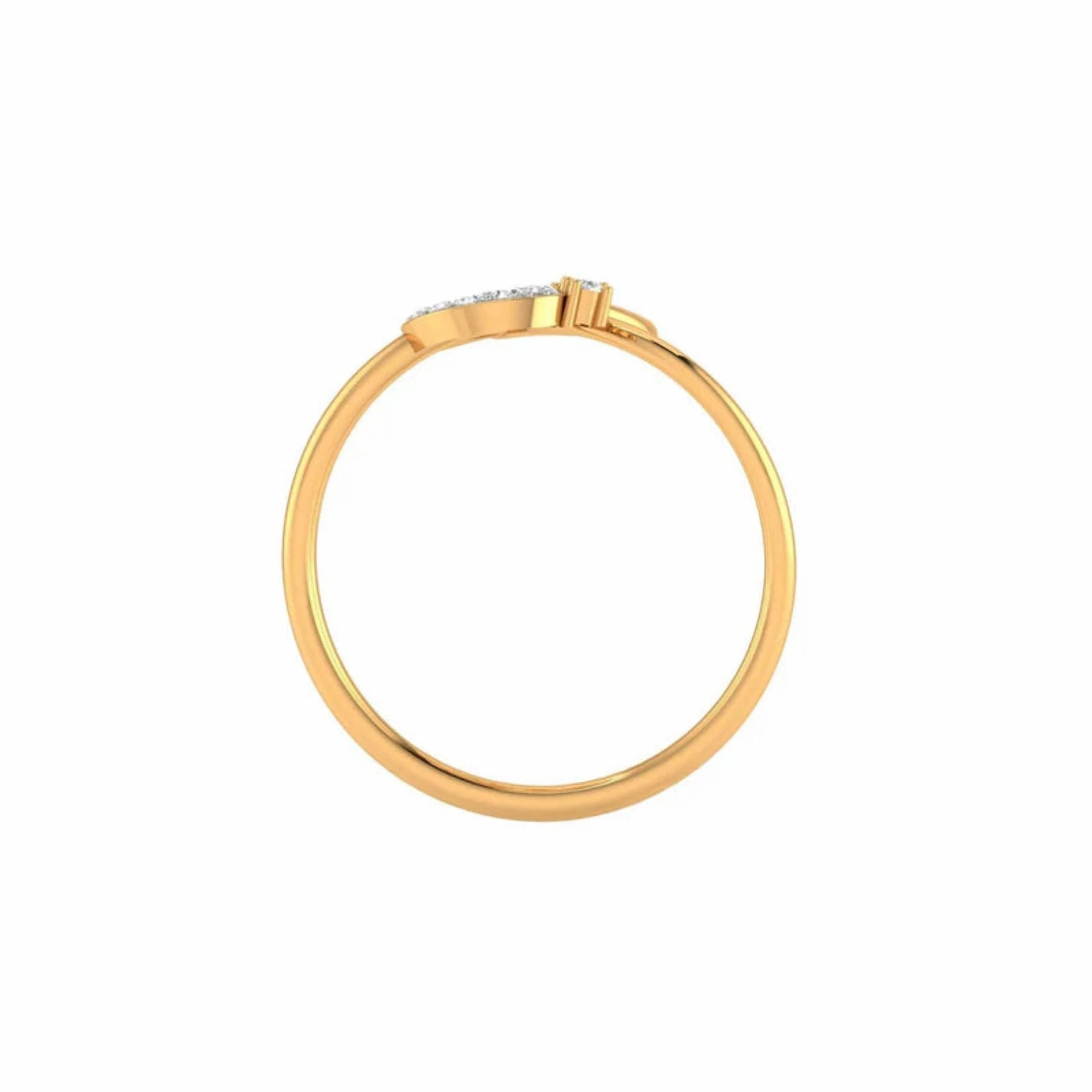 Yellow Gold Adjustable Silver Dual Heartstone Knot Stone-Studded Ring For Woman