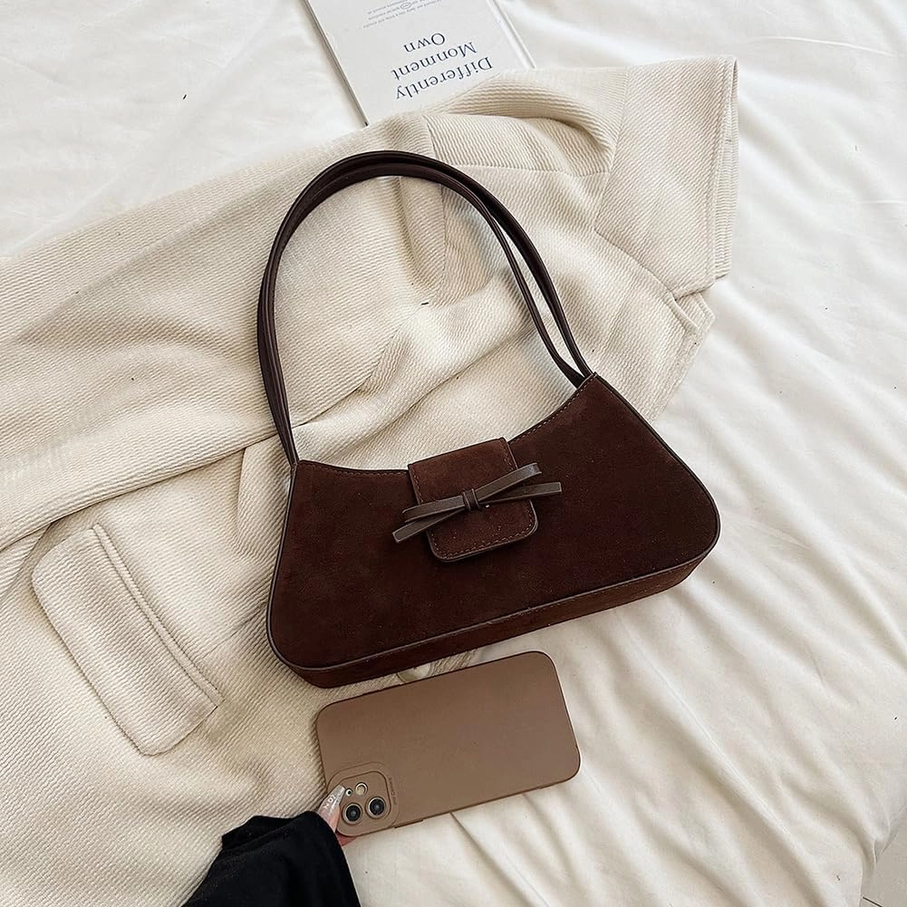 YFGBCX Small Shoulder Bag for Women - Fall Suede Handbag Purse