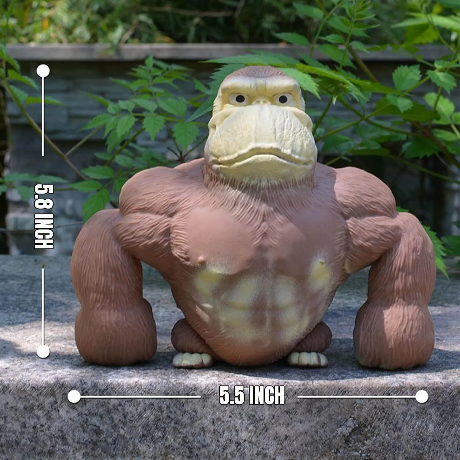 YHan Stretchy Monkey Toy – Viral TikTok Squishy Sensory Toy for Kids & Adults, Giant Ape Stress Relief Plushie, Glue-Sand Filled Stretchy Rubber