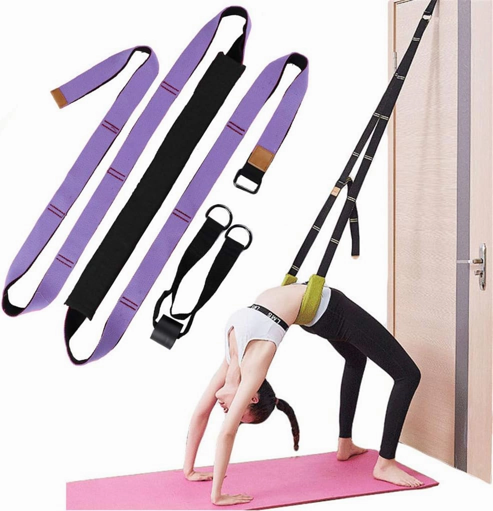 Yoga Fitness Stretching Strap, Door Flexibility Stretching Strap, Improve Leg Waist Back Flexibility Back Bend Assist Trainer, for Rehab Pilates Ballet Dance Cheerleading Splits Gymnastics