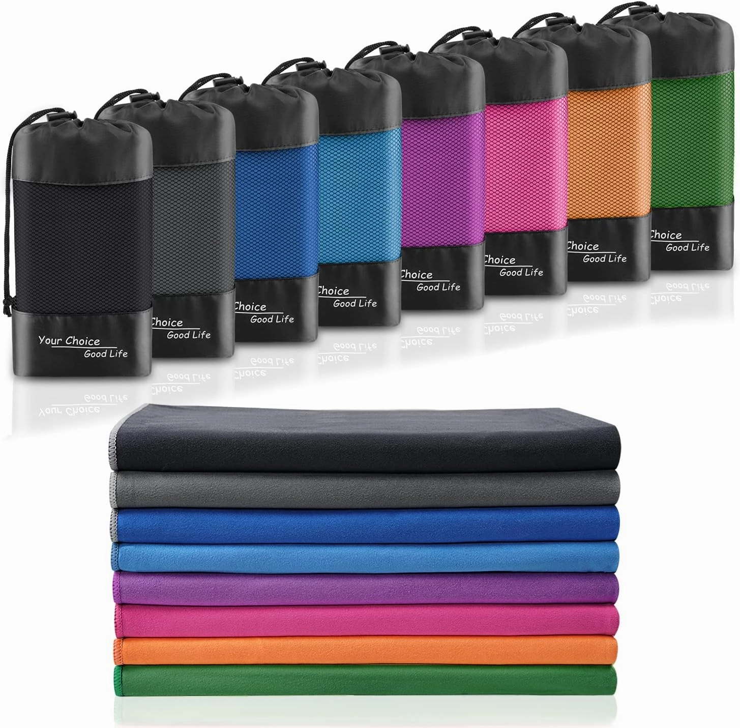 Your Choice Quick Dry Towel - Super Absorbent Microfiber for Gym, Travel, Camping | Ultra Compact & Lightweight