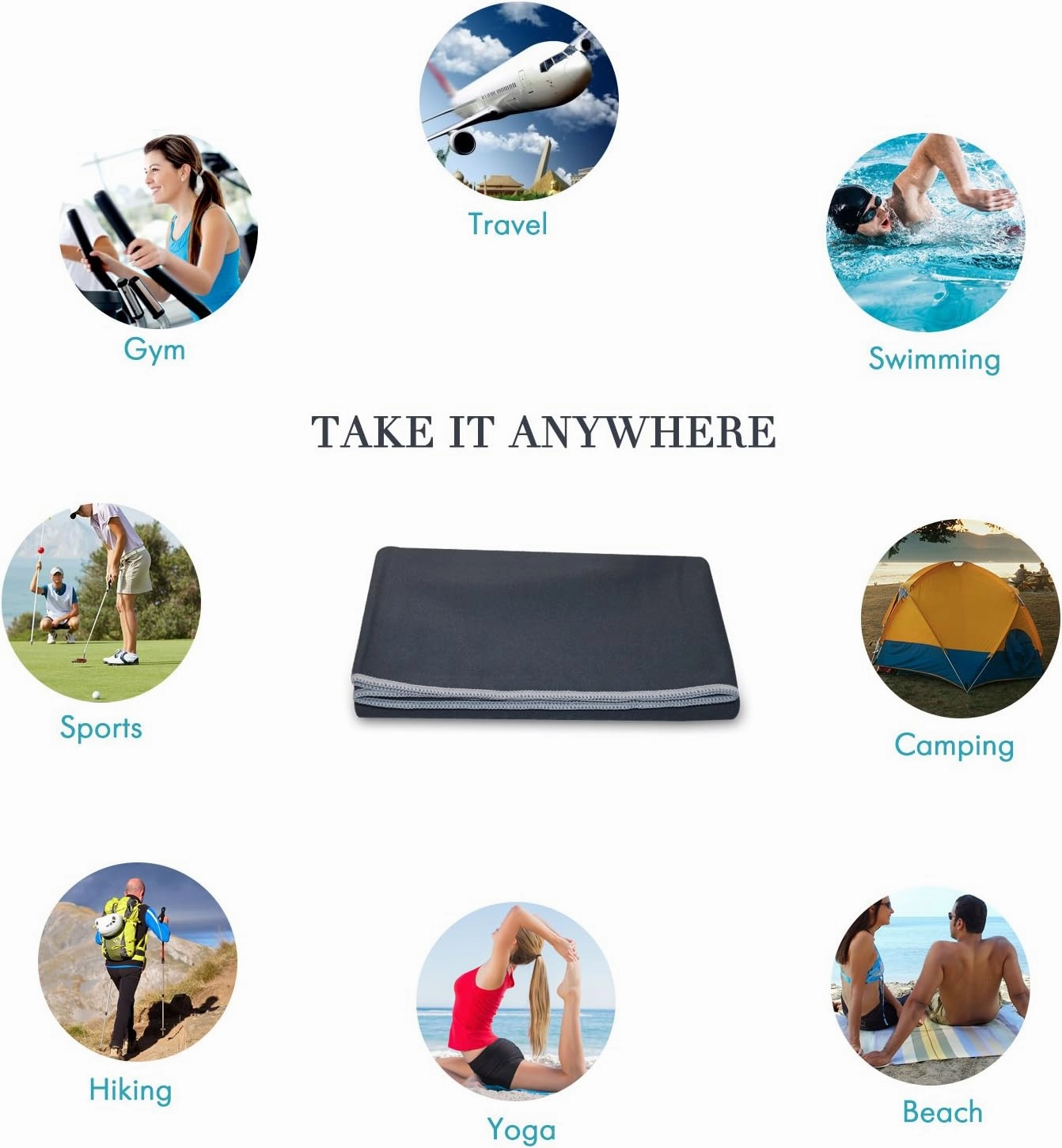 Your Choice Quick Dry Towel - Super Absorbent Microfiber for Gym, Travel, Camping | Ultra Compact & Lightweight