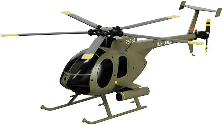 Yu Xiang C189 MD500E 150-size 6-Axis Gyro Stabilized RTF 1/28 RC Helicopter 2.4GHz - Remote Control Helicopter Kit for Adults, Beginners (Green)