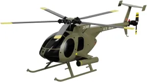 Yu Xiang C189 MD500E 150-size 6-Axis Gyro Stabilized RTF 1/28 RC Helicopter 2.4GHz - Remote Control Helicopter Kit for Adults, Beginners (Green)