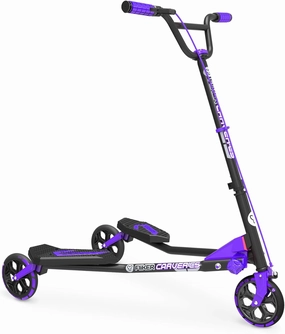 Yvolution Fliker Wiggle Scooter 3 Wheels Foldable Drift Scooter Self-Propelling Drifting Scooter for Adults and Kids Ages 7  Years Old