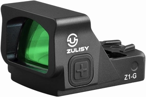 Z1-G 4 MOA Micro Green Dot Sight, for RMS RMSc 407K Footprint Compact Pistol Mount, Shake Awake 1x22mm Mini Open Reflex Sight, 1 Click 1 MOA