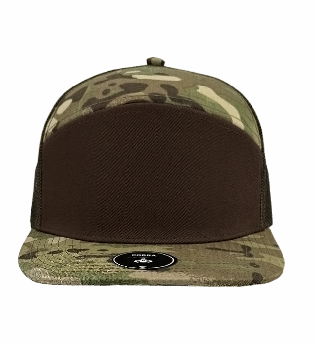 Zapped Headwear Cobra Flat Bill Cap Trucker Mesh Back
