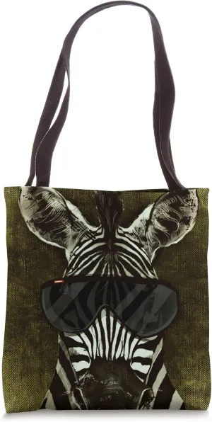 Zebra With Sunglasses stylish Animal Zoo Lover Fun Tote Bag